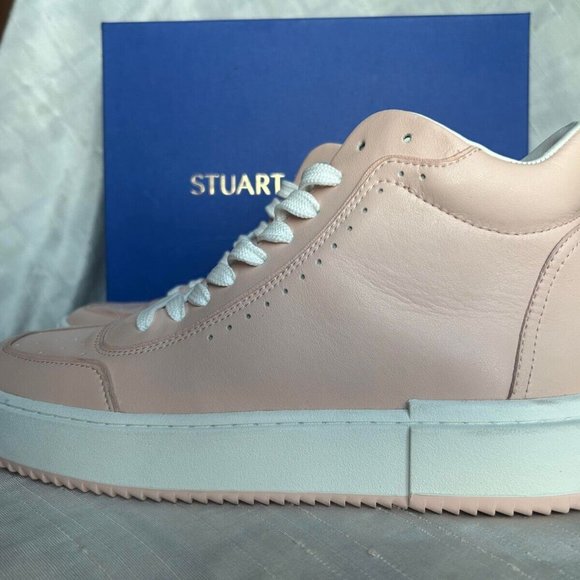 Stuart Weitzman Leather sneaker Ryan High to rosewater US. 8.5 $325 - Picture 5 of 7